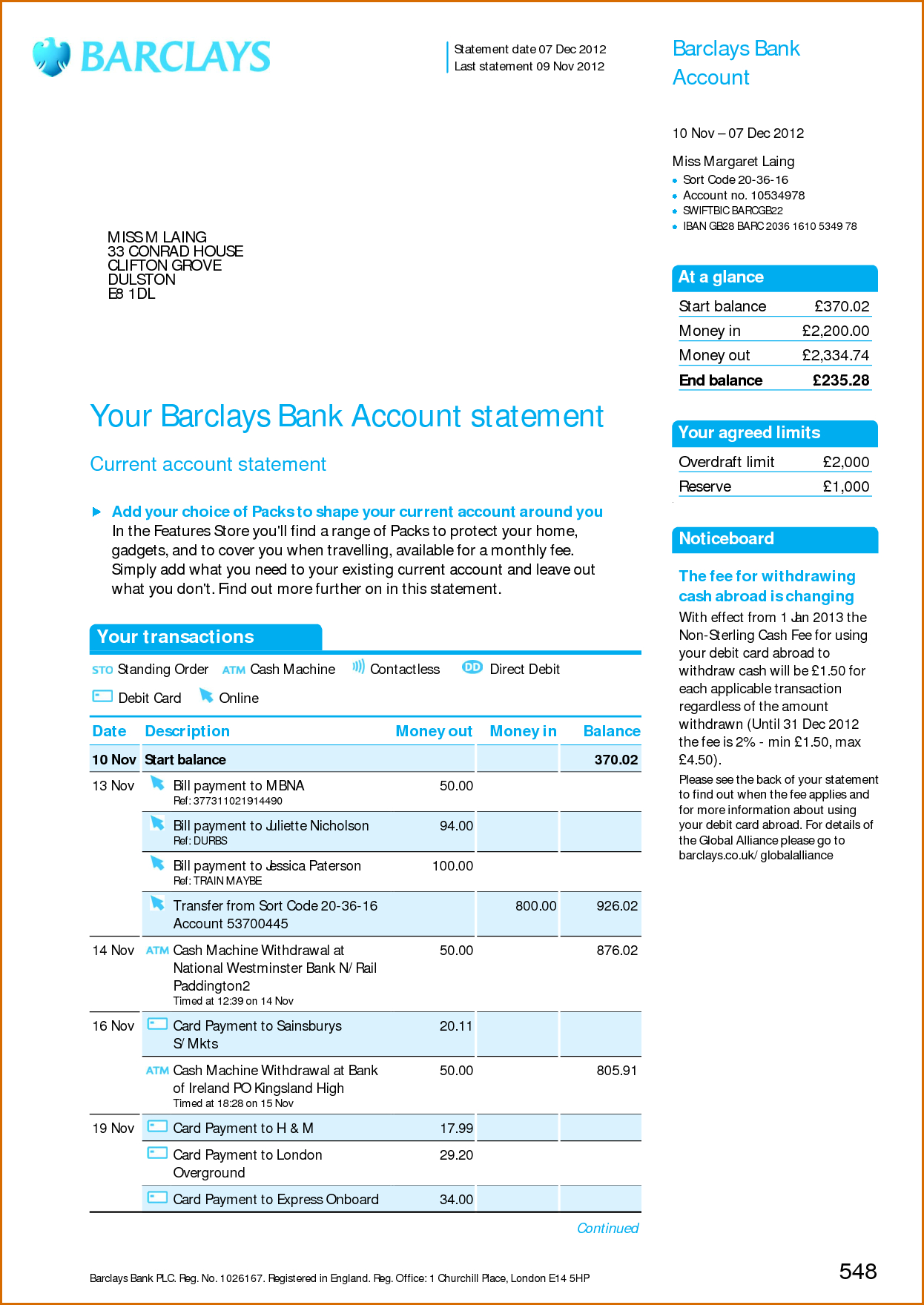 Viewing Gallery For – Bank Account Statement | I'd In 2019 Regarding Blank Bank Statement Template Download