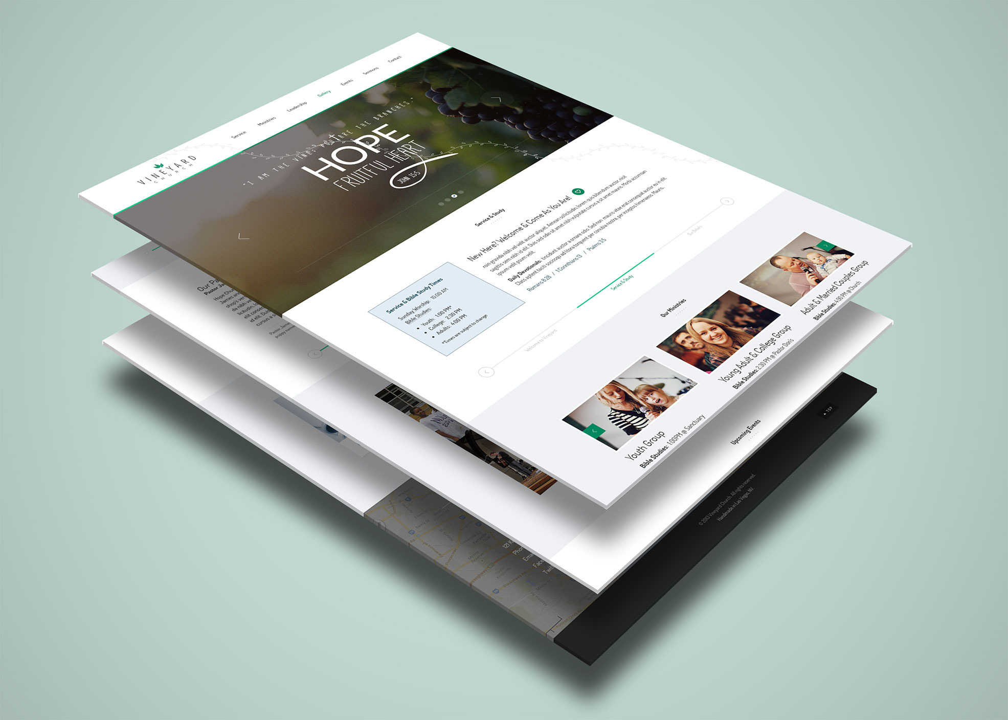 Vineyard Church - One Page Psd Template For Single Page Regarding Single Page Brochure Templates Psd