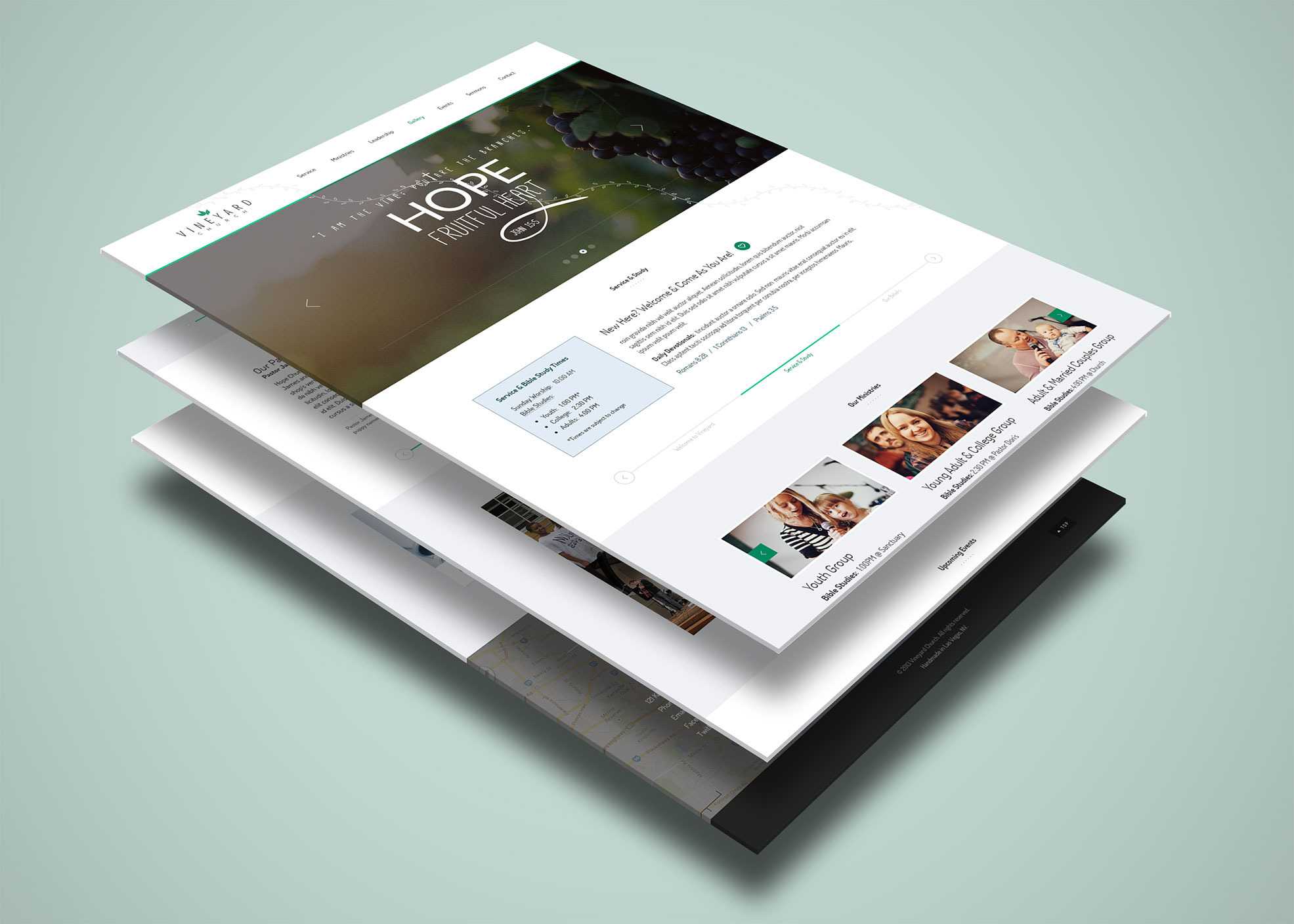 Vineyard Church – One Page Psd Template For Single Page Regarding Single Page Brochure Templates Psd