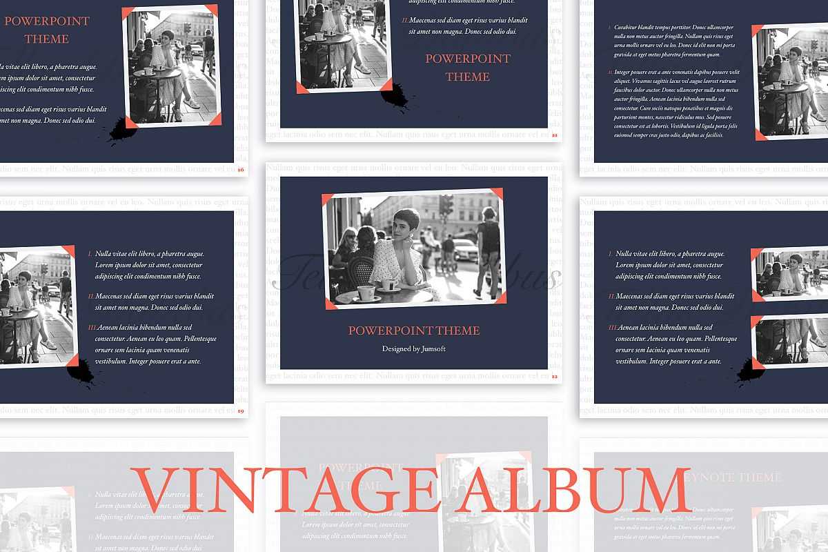 Vintage Album Powerpoint Template With Regard To Powerpoint Photo Album Template