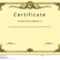 Vintage Certificate Award / Diploma Template Stock Inside Beautiful Certificate Templates