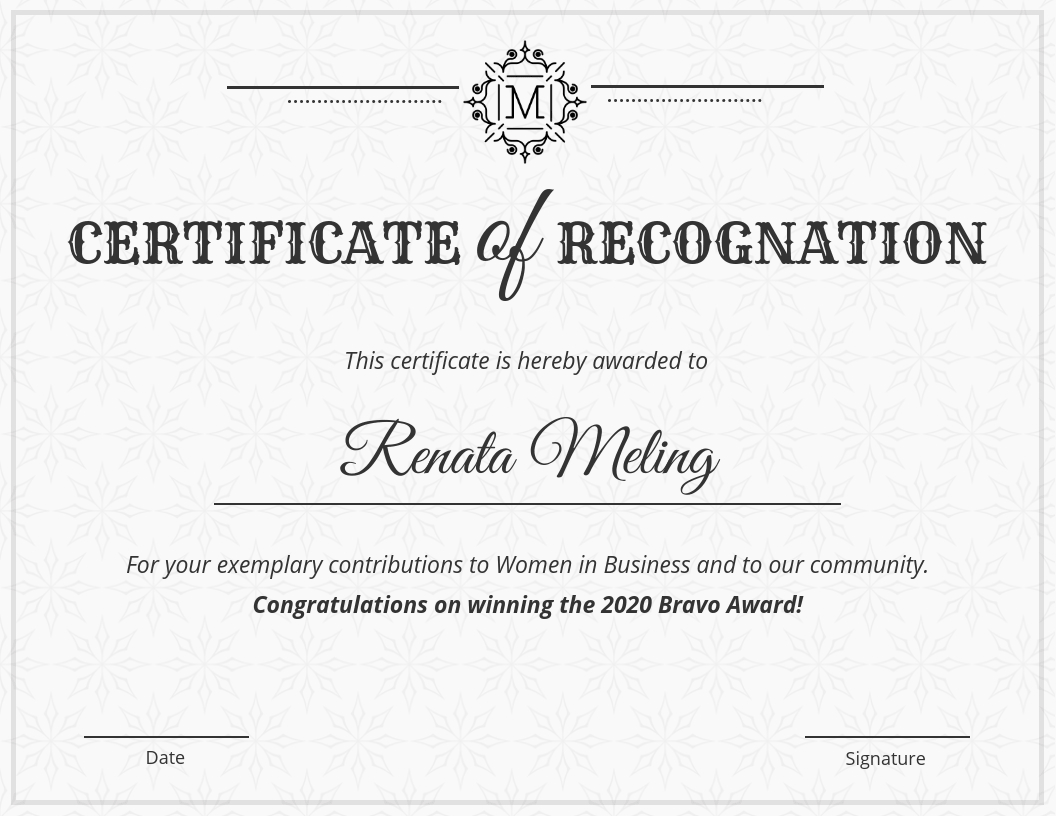 Vintage Certificate Of Recognition Template Template – Venngage Throughout Template For Certificate Of Award