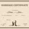 Vintage Marriage Certificate Template Within Certificate Of Marriage Template