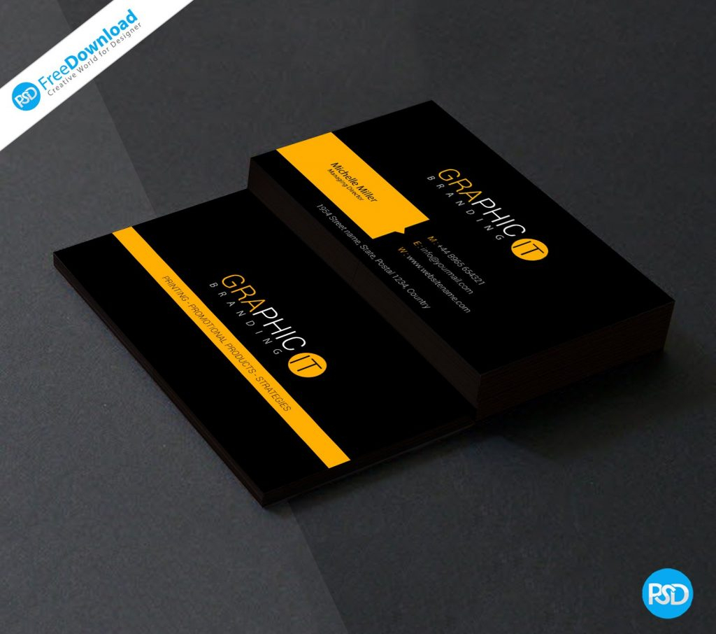Visiting Card Design Photoshop Free Download Business Psd Intended For Visiting Card Template Psd Free Download