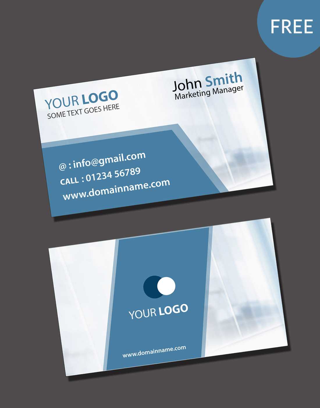 Visiting Card Psd Template Free Download Pertaining To Visiting Card Template Psd Free Download