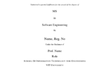 Vit - Template For Vit Project Report Template in Latex Project Report Template