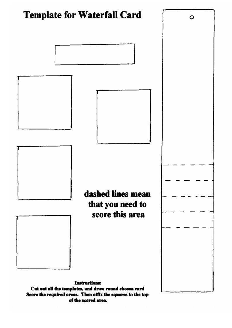Waterfall Card Template | Greeting Cards | Waterfall Cards Regarding Fold Out Card Template