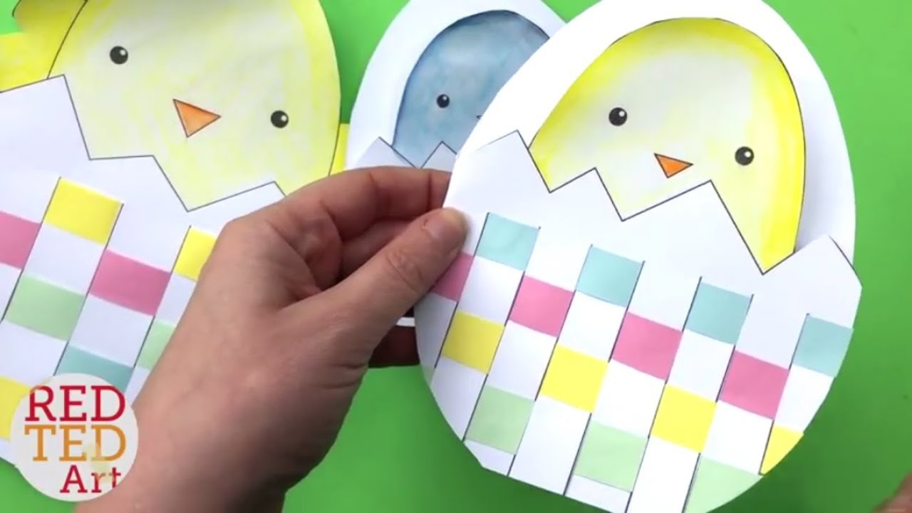 Weaving Chick Cards With Template – Easy Easter Card Diy Ideas With Easter Card Template Ks2