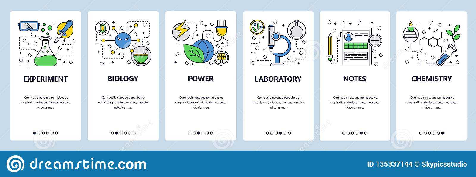 Web Site Onboarding Screens. Science Experiment In Lab Intended For Science Fair Banner Template