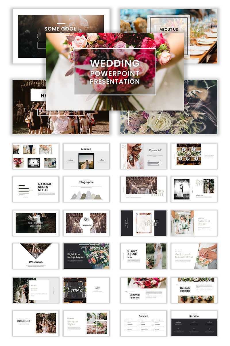 Wedding Album Ppt Templates | Templatemonster Throughout Powerpoint Photo Album Template