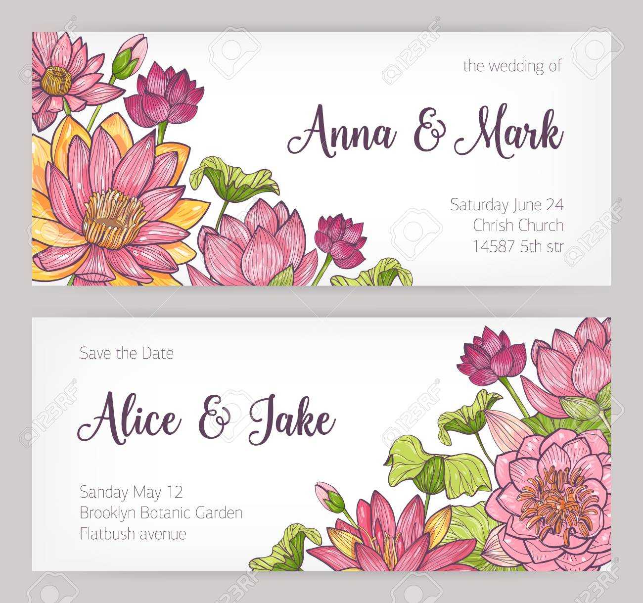 Wedding Invitation And Save The Date Card Templates Decorated.. Throughout Save The Date Cards Templates