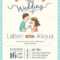 Wedding Invitation Card Template With Cute Groom And Bride Cartoon In Invitation Cards Templates For Marriage