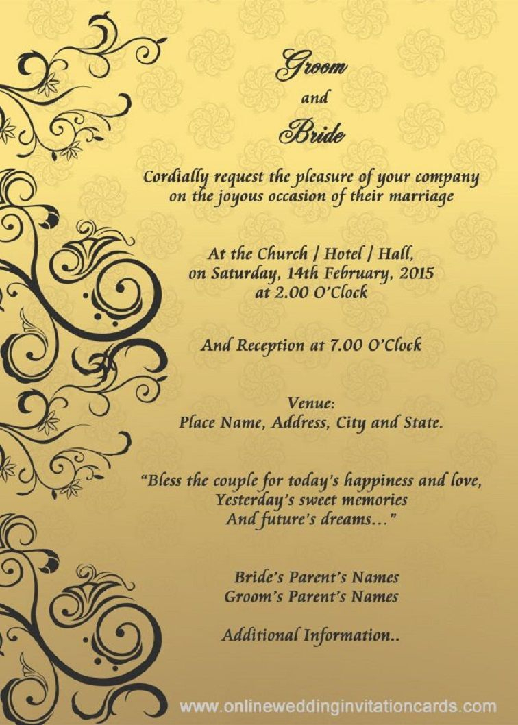 Wedding Invitation Cover Design Templates | Party Invitation Inside Indian Wedding Cards Design Templates
