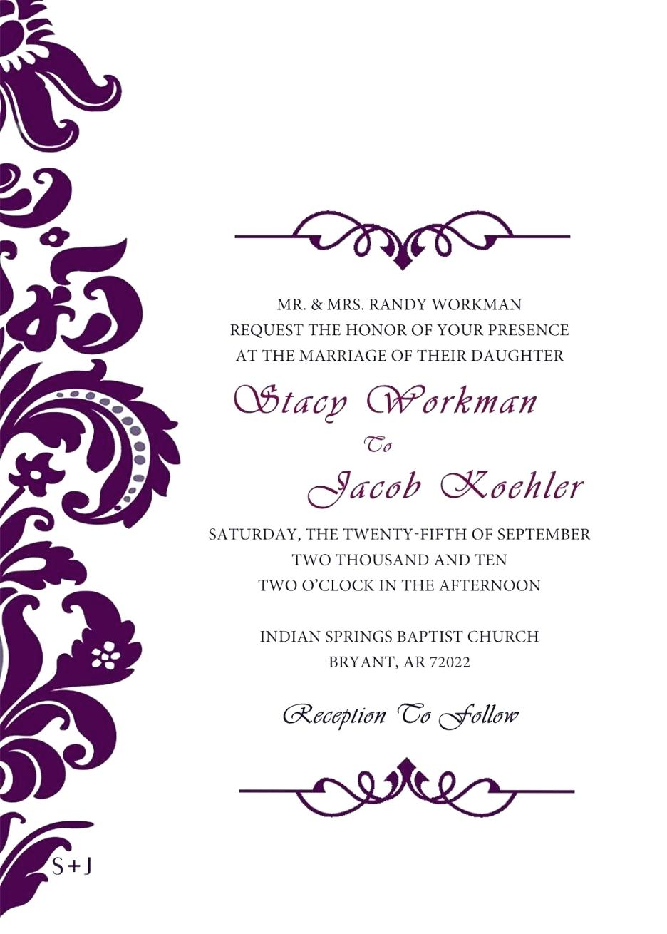 Wedding Invitation Designs Template – Diadeveloper Throughout Church Wedding Invitation Card Template