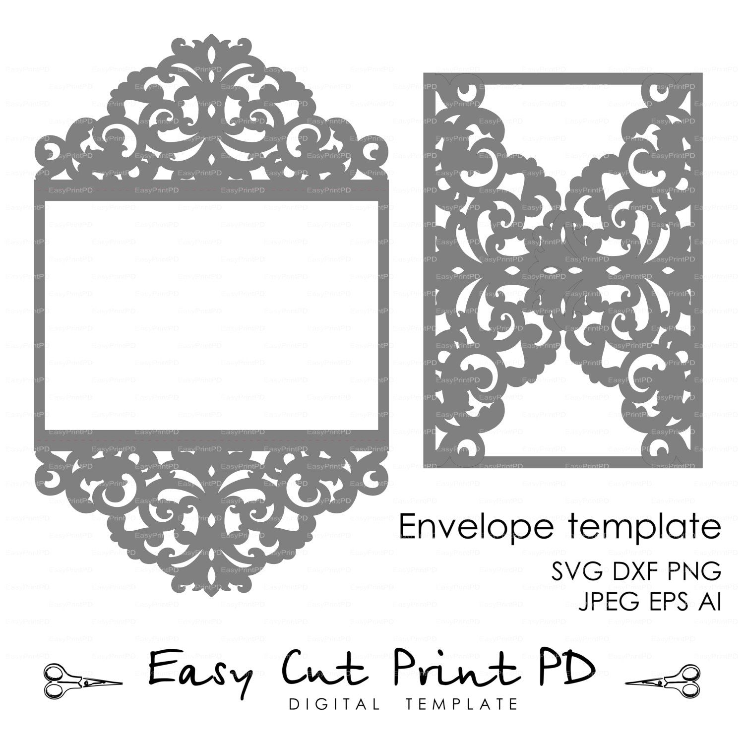 Wedding Invitation Pattern Card Template Lace Folds (Studio Throughout Free Svg Card Templates