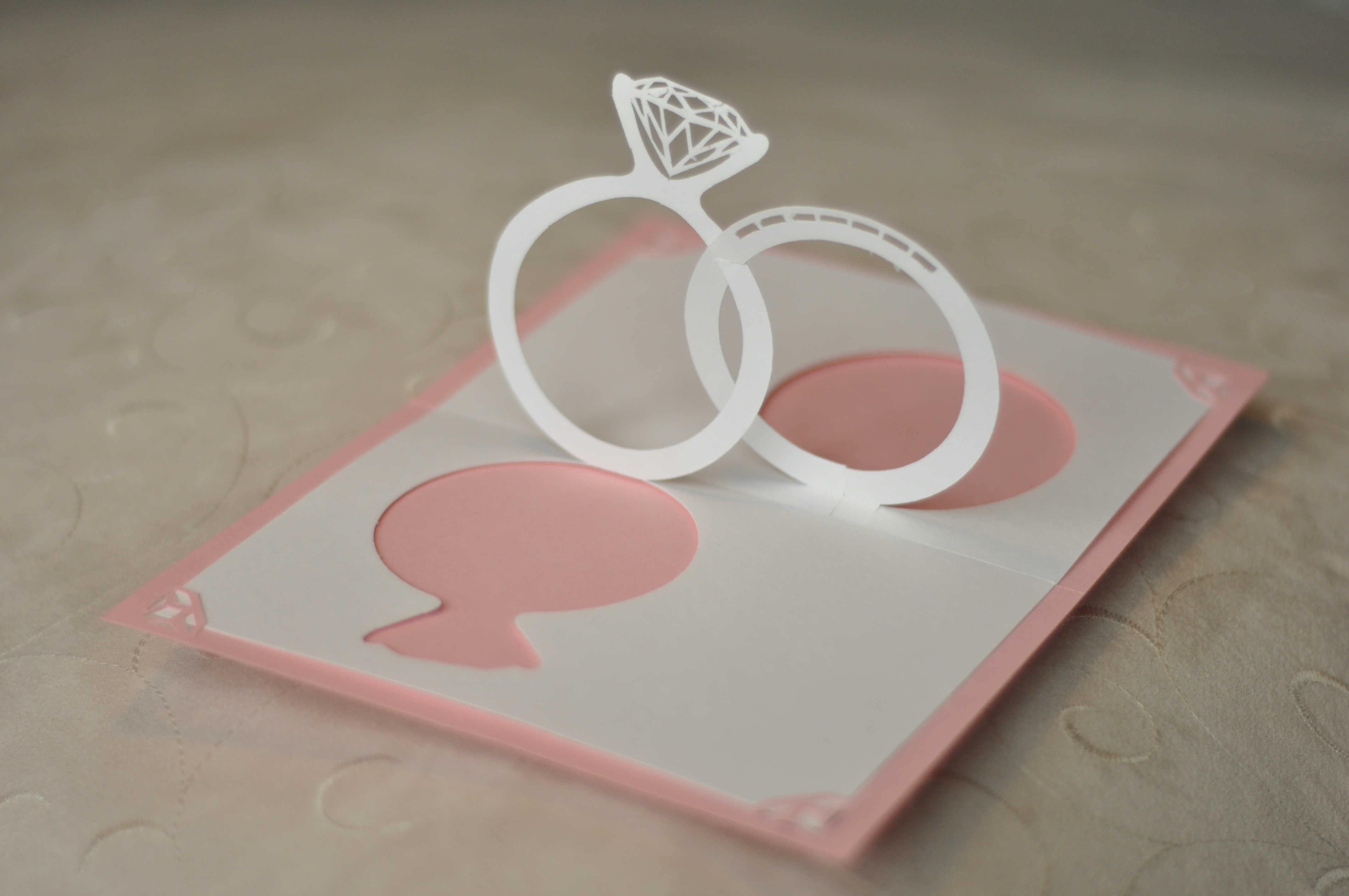 Wedding Invitation Pop Up Card: Linked Rings – Creative Pop Inside Pop Up Wedding Card Template Free