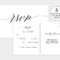 Wedding Invitations With Rsvp Postcard Attached Perforated Intended For Free Printable Wedding Rsvp Card Templates