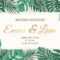 Wedding Marriage Event Invitation Card Template. Exotic Tropical.. Intended For Event Invitation Card Template
