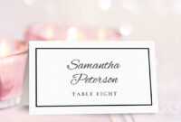 Wedding Place Card Template | Free On Handsintheattic in Place Card Setting Template