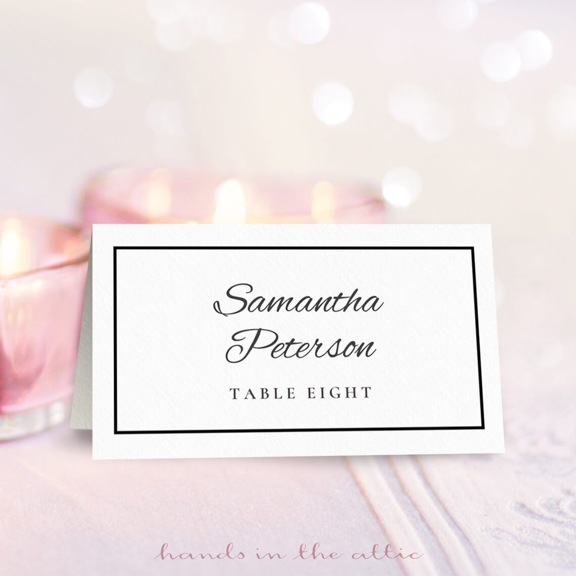Wedding Place Card Template | Free On Handsintheattic Intended For Paper Source Templates Place Cards