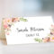 Wedding Place Card Template Fully Editable Diy Peony Flowers With Regard To Table Name Card Template