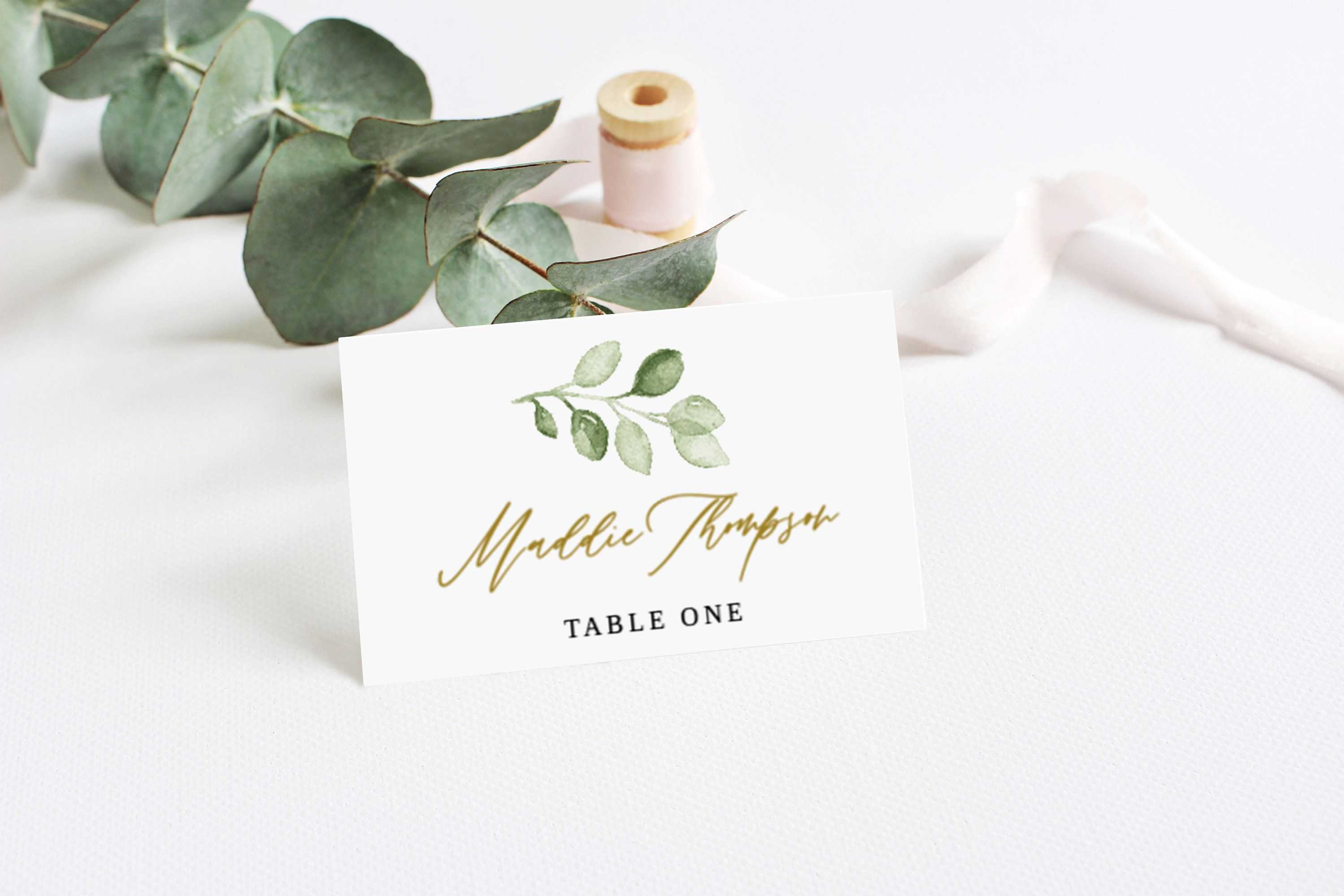 Wedding Place Card Template, Printable Place Cards, Place With Regard To Printable Escort Cards Template