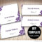 Wedding Placecard Template Foldover, Diy Purple Place Cards,instant  Download,microsoft Word Template,aubergine Wedding Seating Placecards Inside Fold Over Place Card Template