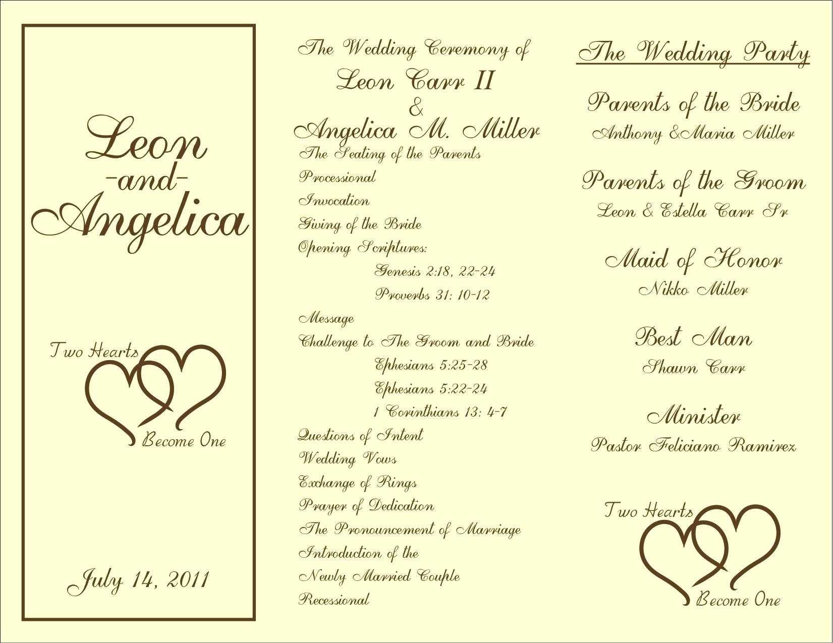 Wedding Programme Template Word – Diadeveloper Throughout Free Printable Wedding Program Templates Word