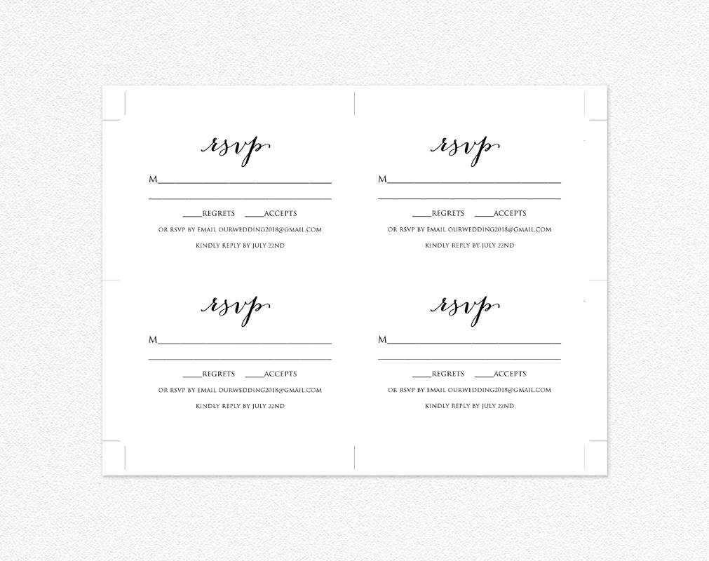 Wedding Rsvp Card Template · Wedding Templates And Printables For Free Printable Wedding Rsvp Card Templates