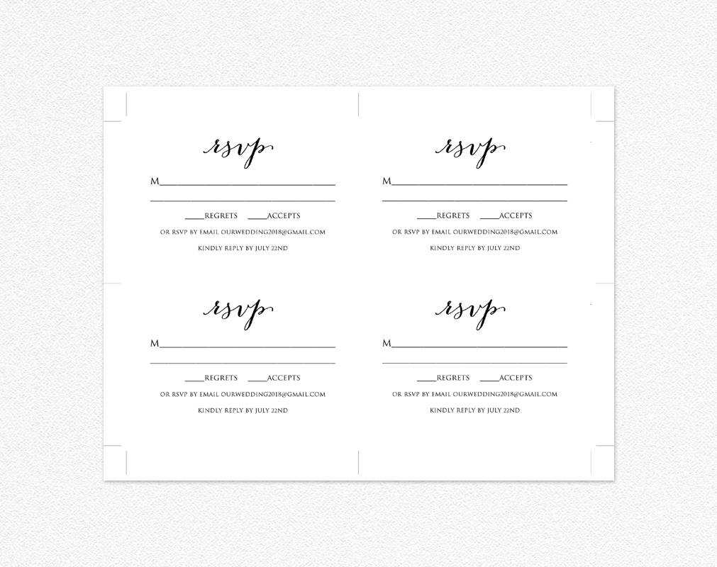 Wedding Rsvp Card Template · Wedding Templates And Printables For Free Printable Wedding Rsvp Card Templates