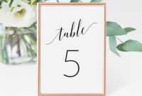 Wedding Table Number Cards Template, Printable Table Numbers Wedding, Table  Seating Card, Table Numbers Printable, Table Card Number Sav-062 intended for Table Number Cards Template