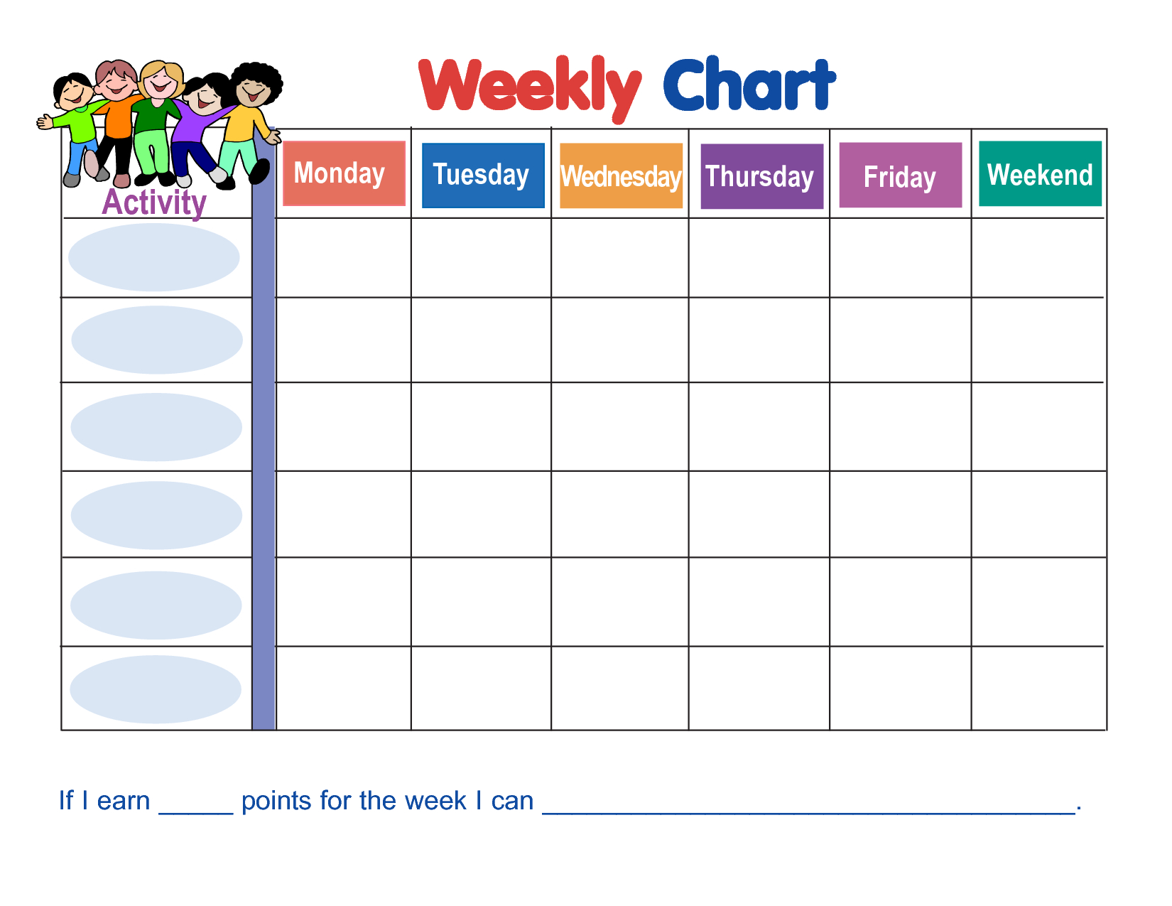 Weekend weekend we can. Лист поощрений для детей. Планер на неделю для детей. Weekly Schedule for Kids. Days of the week шаблон.