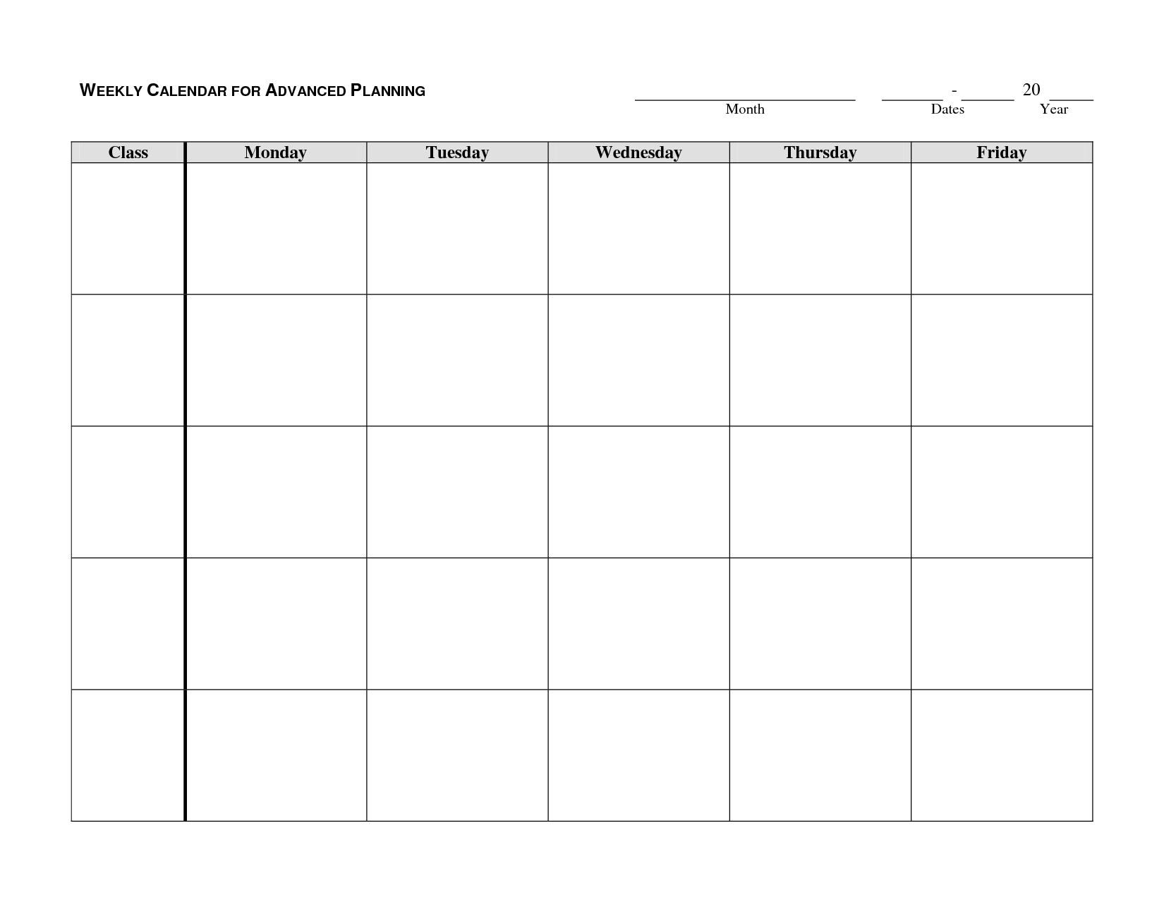 Weekly Calendar Template – Google Search | Autism/school In Month At A Glance Blank Calendar Template