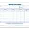 Weekly Employee Time Sheet | Good To Know | Timesheet Intended For Weekly Time Card Template Free
