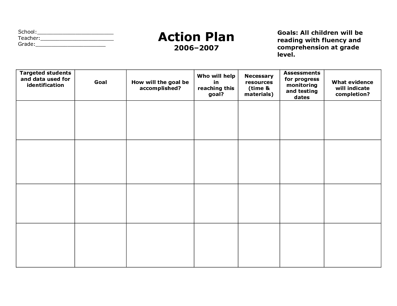 Weekly Plan Book Templates For Teachers | School Action Plan In Teacher Plan Book Template Word