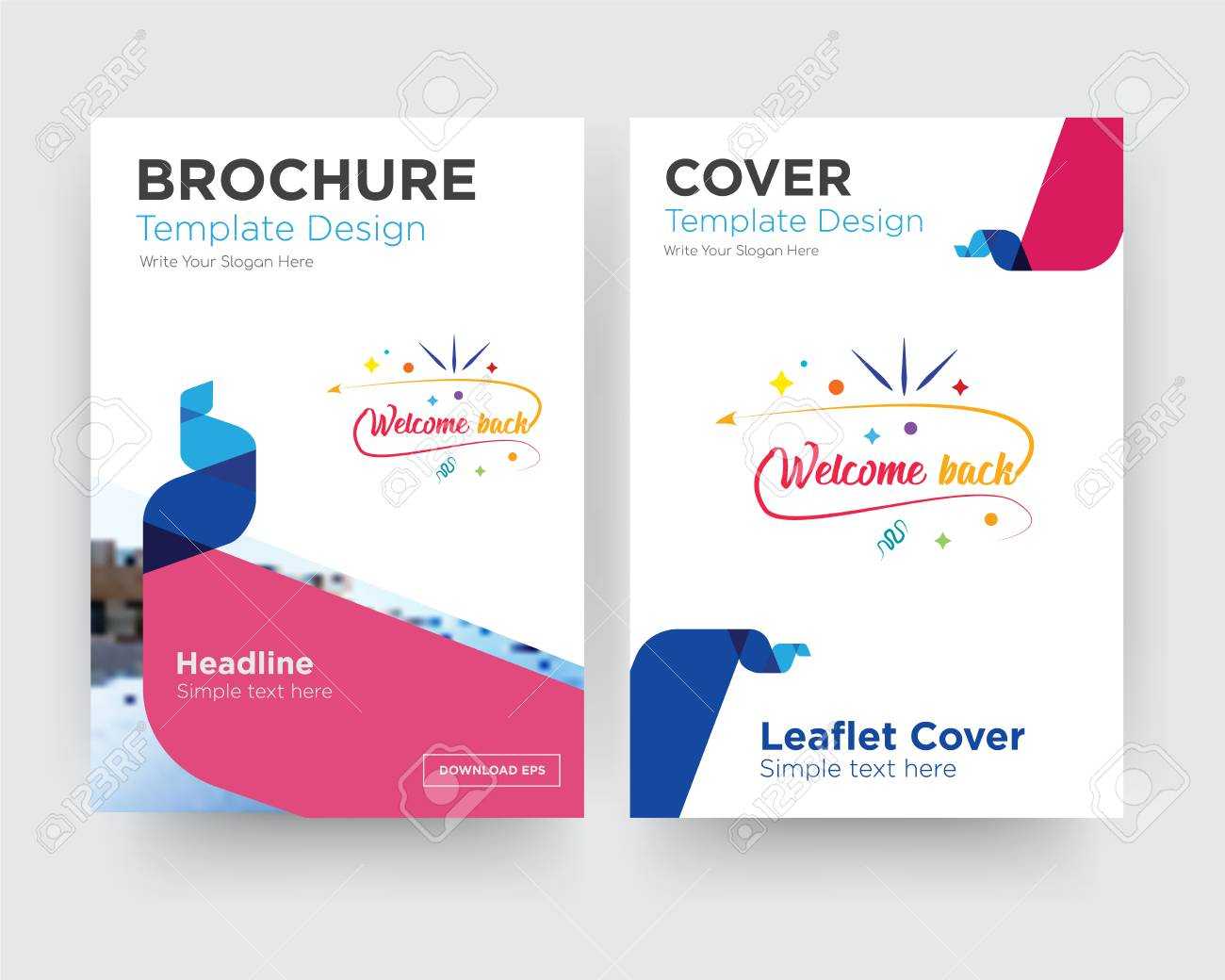 Welcome Back Brochure Flyer Design Template With Abstract Photo.. Inside Welcome Brochure Template