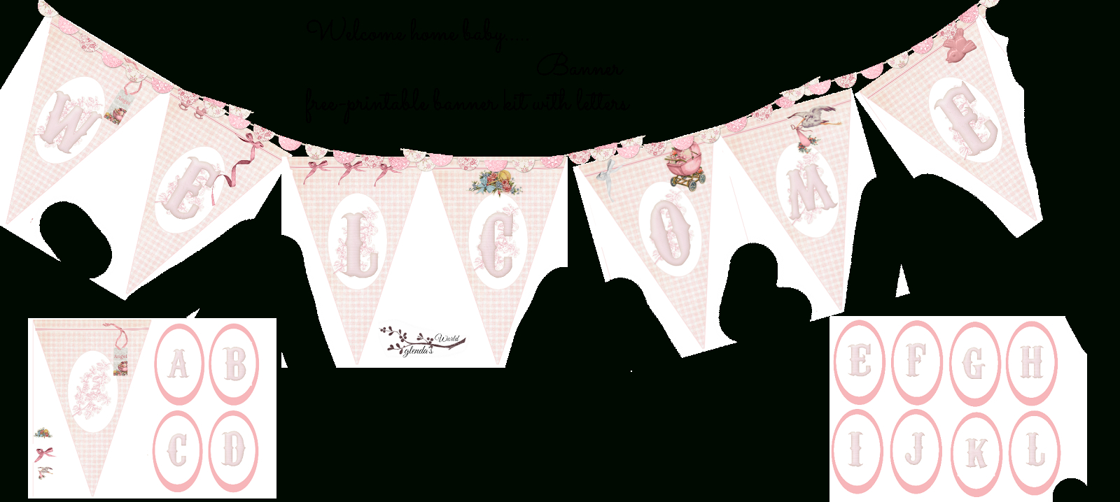 Welcome Home Baby Girl Banner | Do It Yourself Today In Christening Banner Template Free
