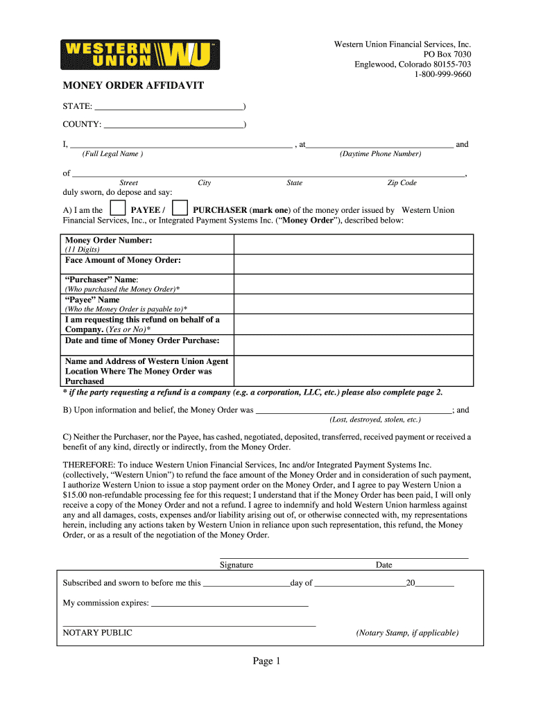 Western Union Receipt Generator – Fill Online, Printable Pertaining To Blank Money Order Template