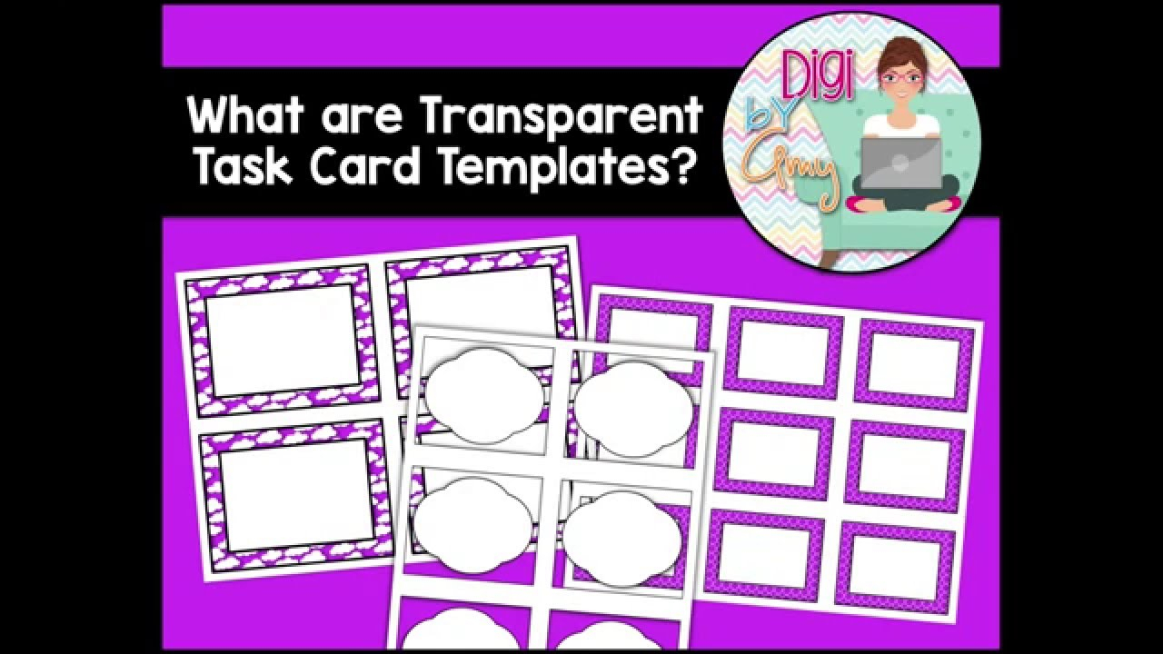 What Are Transparent Task Card Templates? Intended For Task Card Template