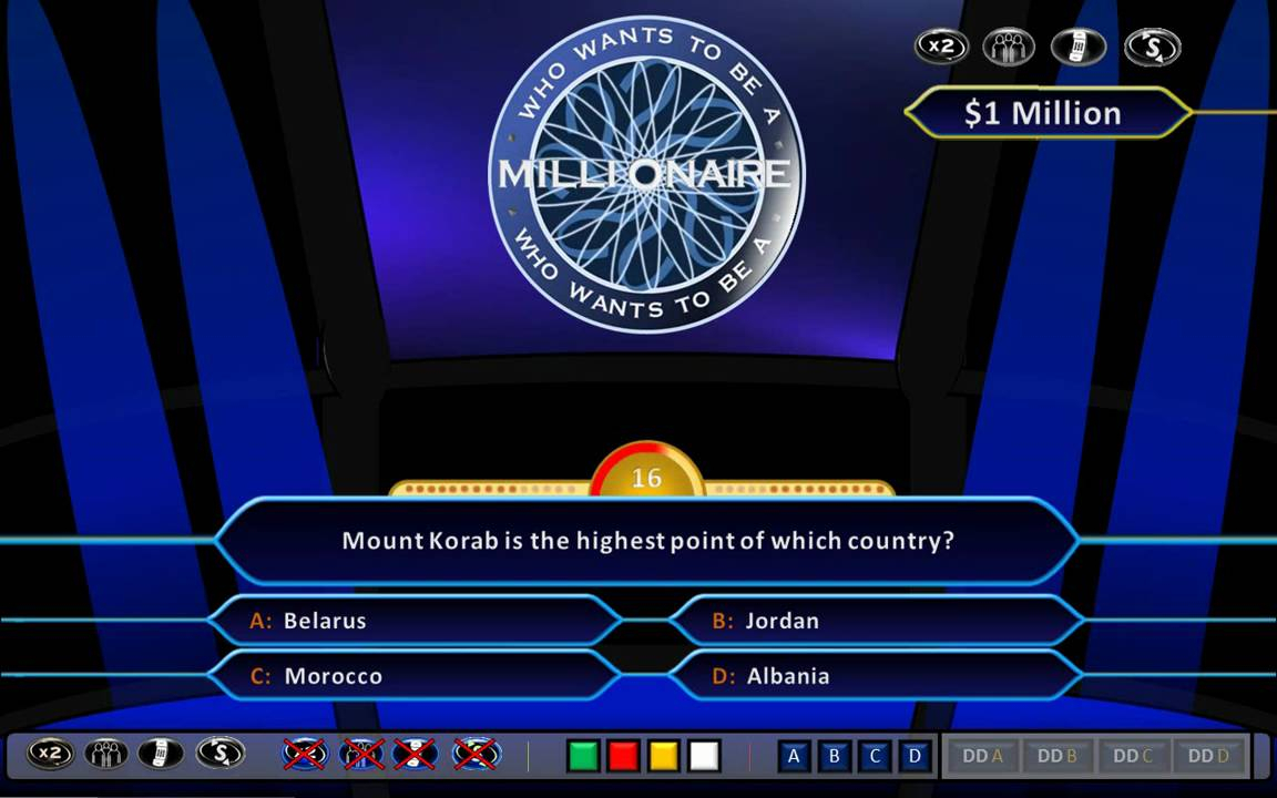 Who Wants To Be A Millionaire Demonstration [Hd, Ppt 2010, Us Clock Format] Inside Who Wants To Be A Millionaire Powerpoint Template