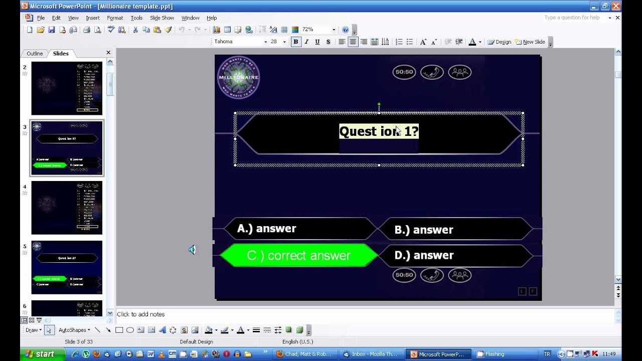 Who Wants To Be A Millionaire Powerpoint With Who Wants To Be A Millionaire Powerpoint Template