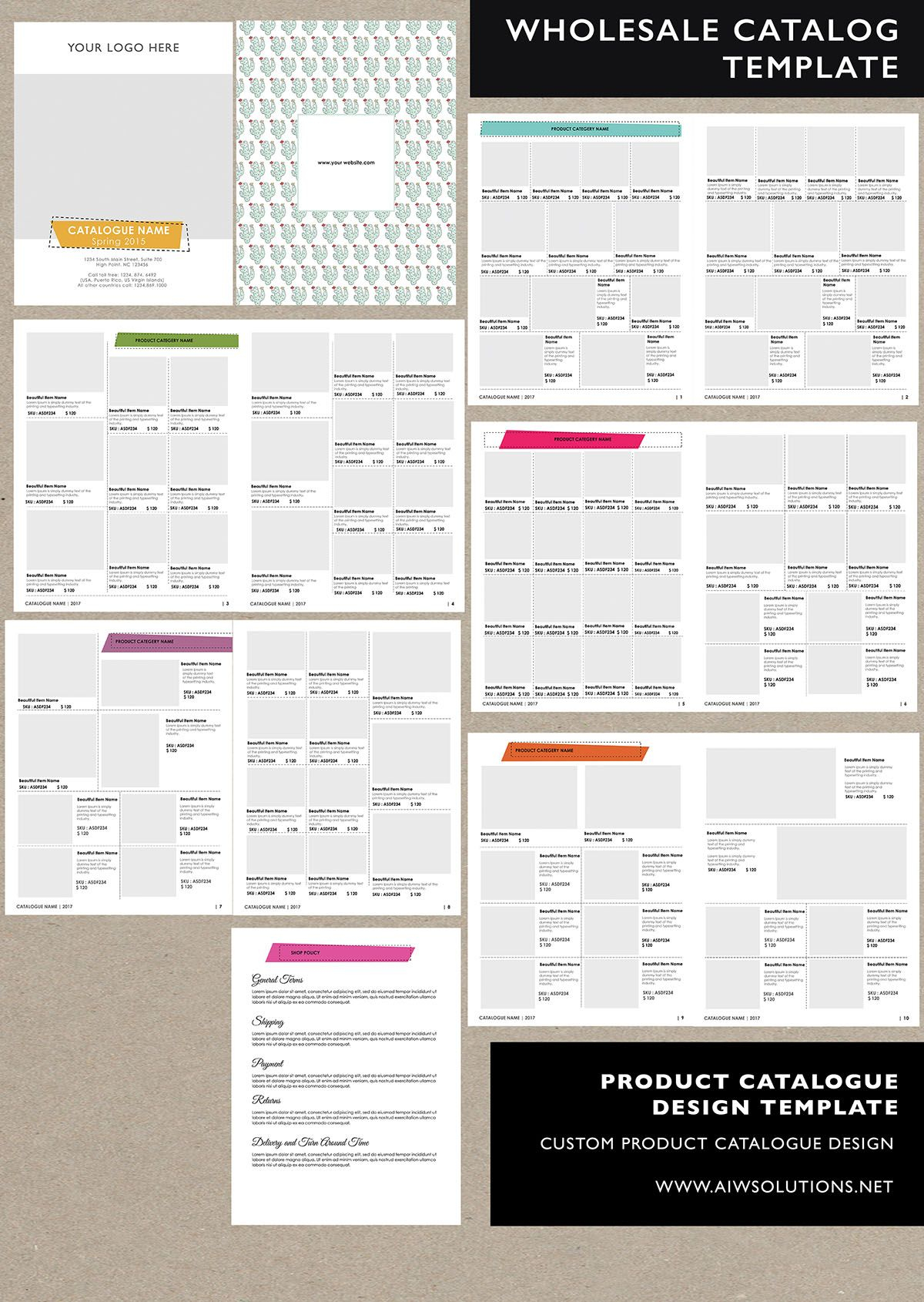 Wholesale Catalog Template Id06 | Higher Learning | Catalog In Catalogue Word Template