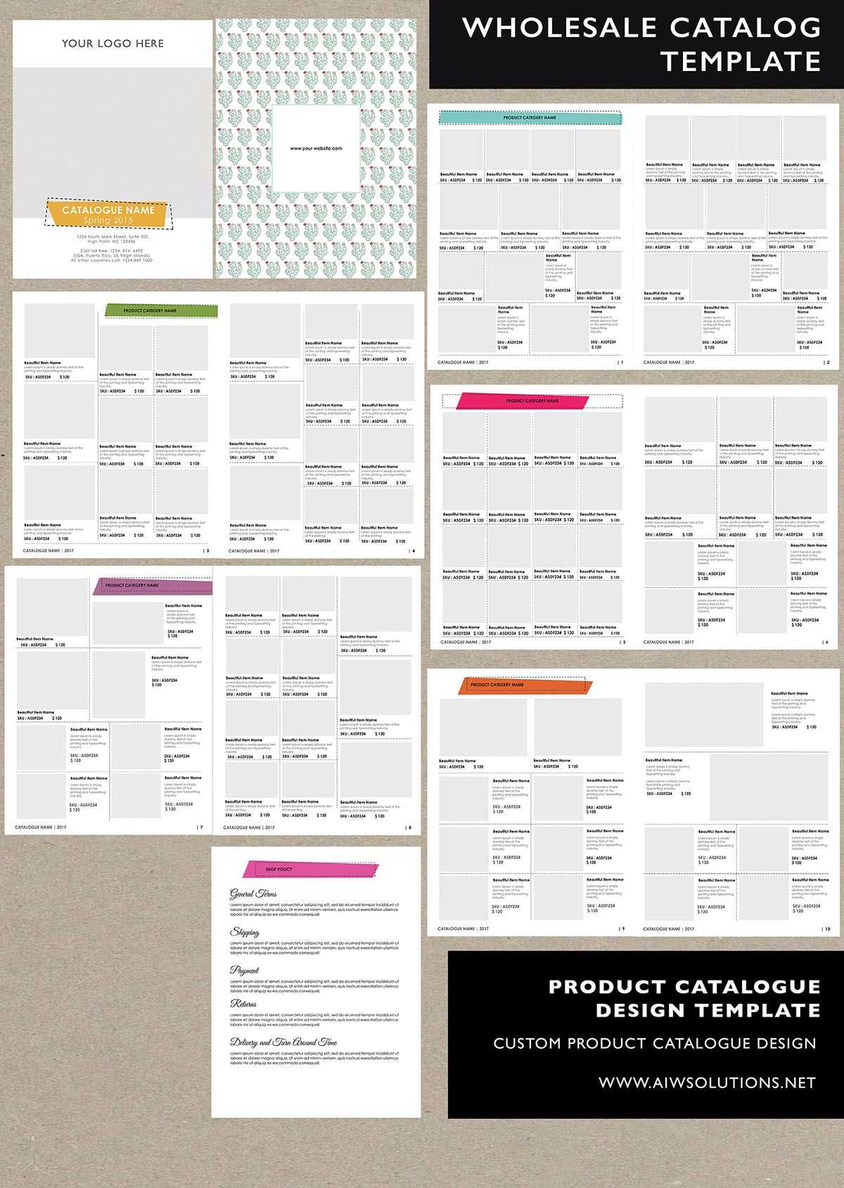 Wholesale Catalog Template Id06 | Higher Learning | Catalog In Catalogue Word Template