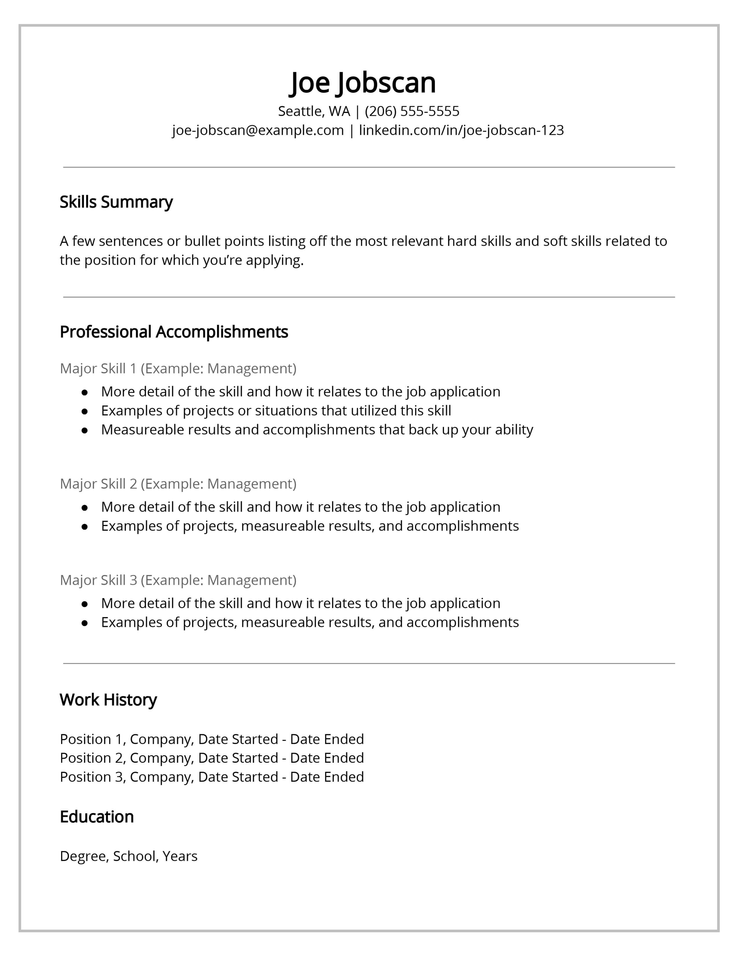 Why Recruiters Hate The Functional Resume Format - Jobscan Blog For Combination Resume Template Word