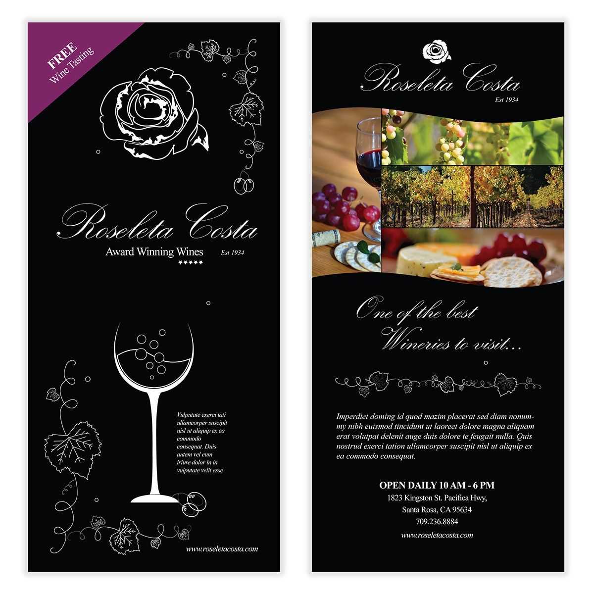 Wine Flyer Template 03 | Chakra Posters, Flyers, & Product Intended For Wine Brochure Template