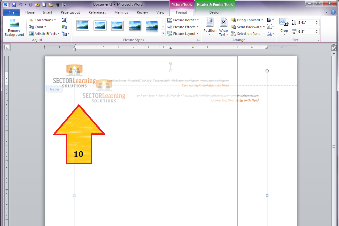 Word 2010 – Custom Margins And “Locking” Letterhead Graphics For Header Templates For Word