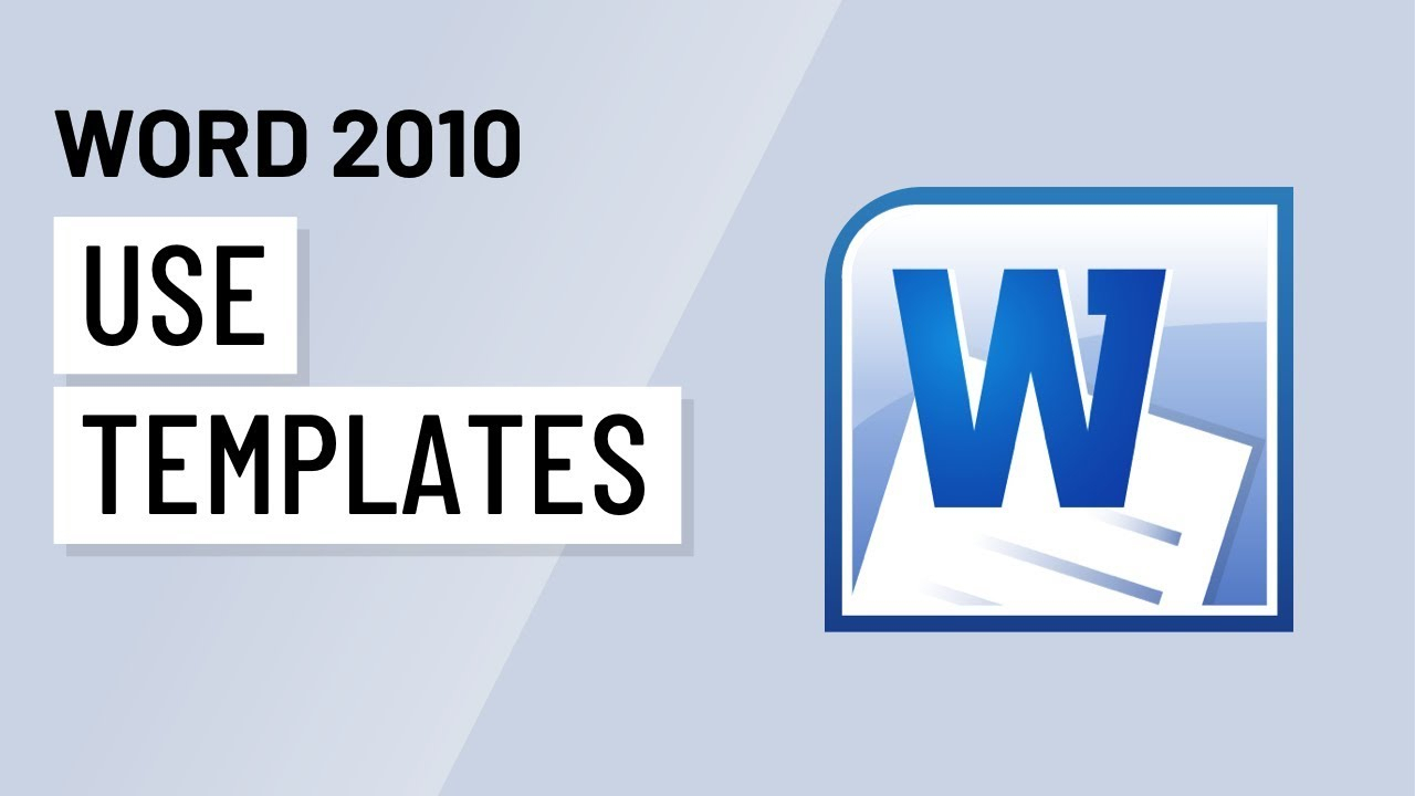 Word 2010: Using Templates Intended For How To Use Templates In Word 2010