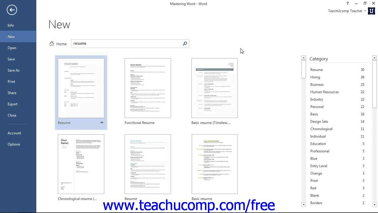 Word 2013 Tutorial Using Templates 2013 2010 Microsoft Training Lesson 8.1 Regarding How To Use Templates In Word 2010