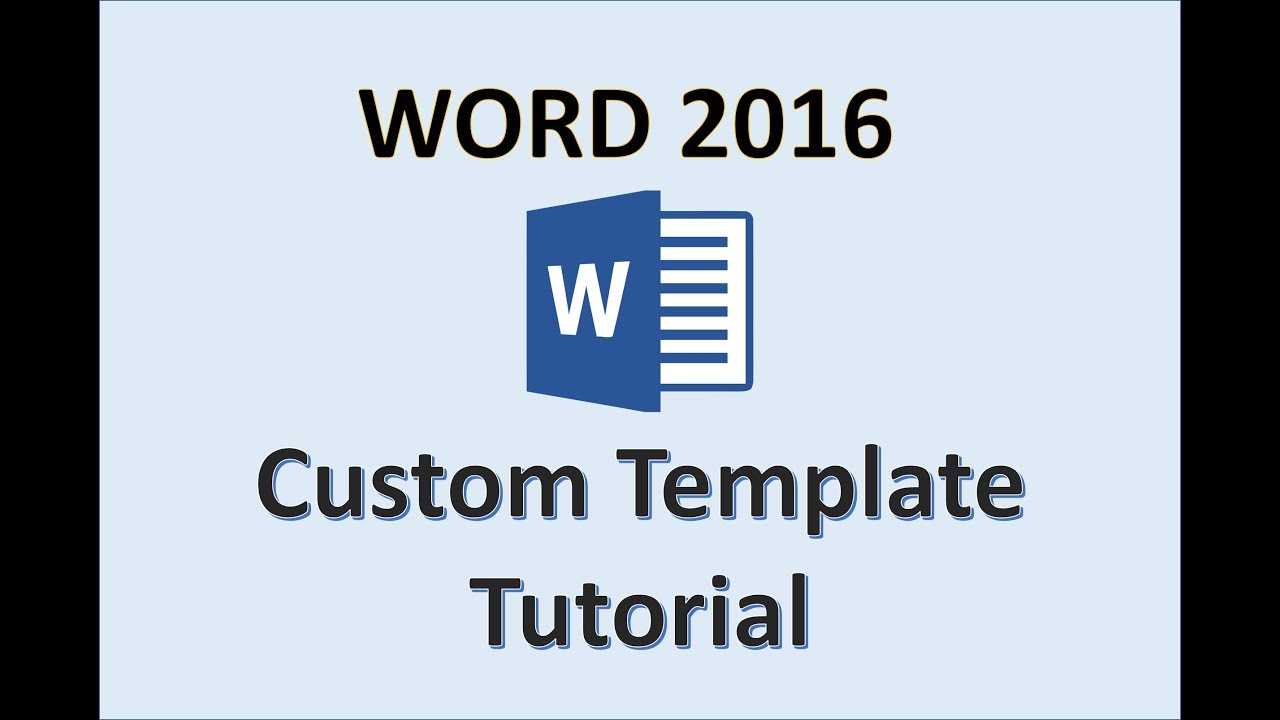 Word 2016 - Creating Templates - How To Create A Template In Ms Office -  Make A Template Tutorial Intended For How To Create A Template In Word 2013