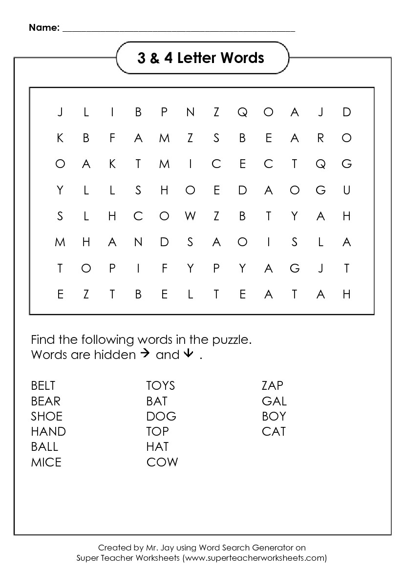 Word Search Puzzle Generator With Word Sleuth Template